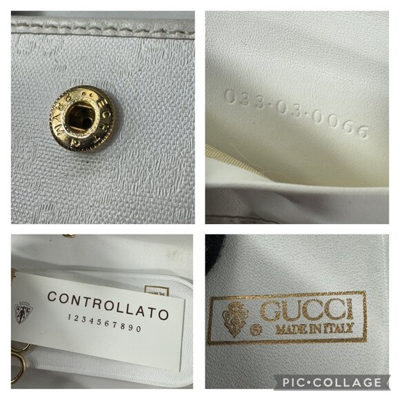 Authentic Vintage Gucci Mico GG White Canvas 4-Key Case - Picture 12 of 15